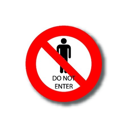 Ergomat 16in CIRCLE SIGNS - Do Not Enter DSV-SIGN 256 #1838 -UEN